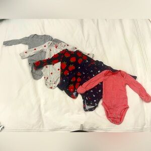 Carter's Kids Newborn Size One Pieces - Gray, White, Red, Navy